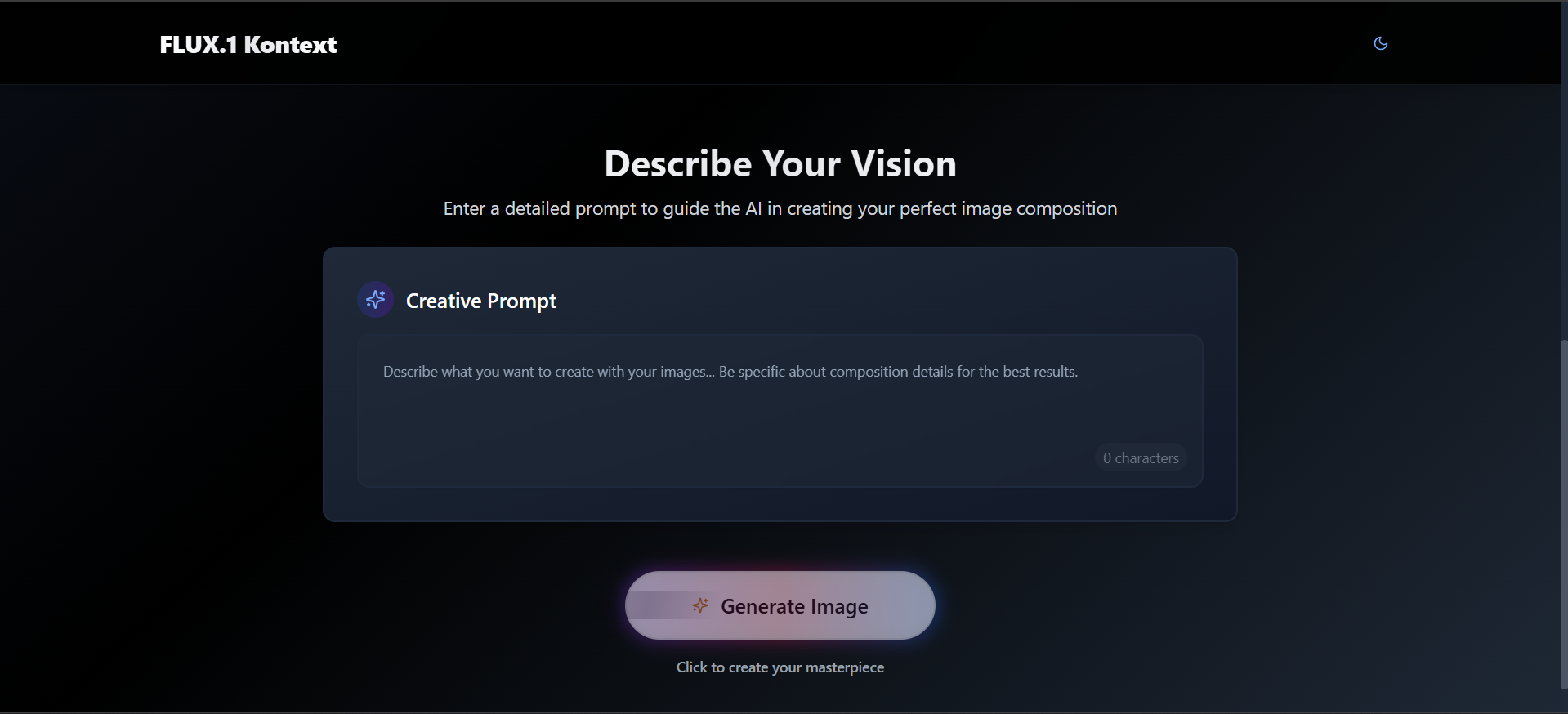 Flux Kontext – Image Generation Website preview