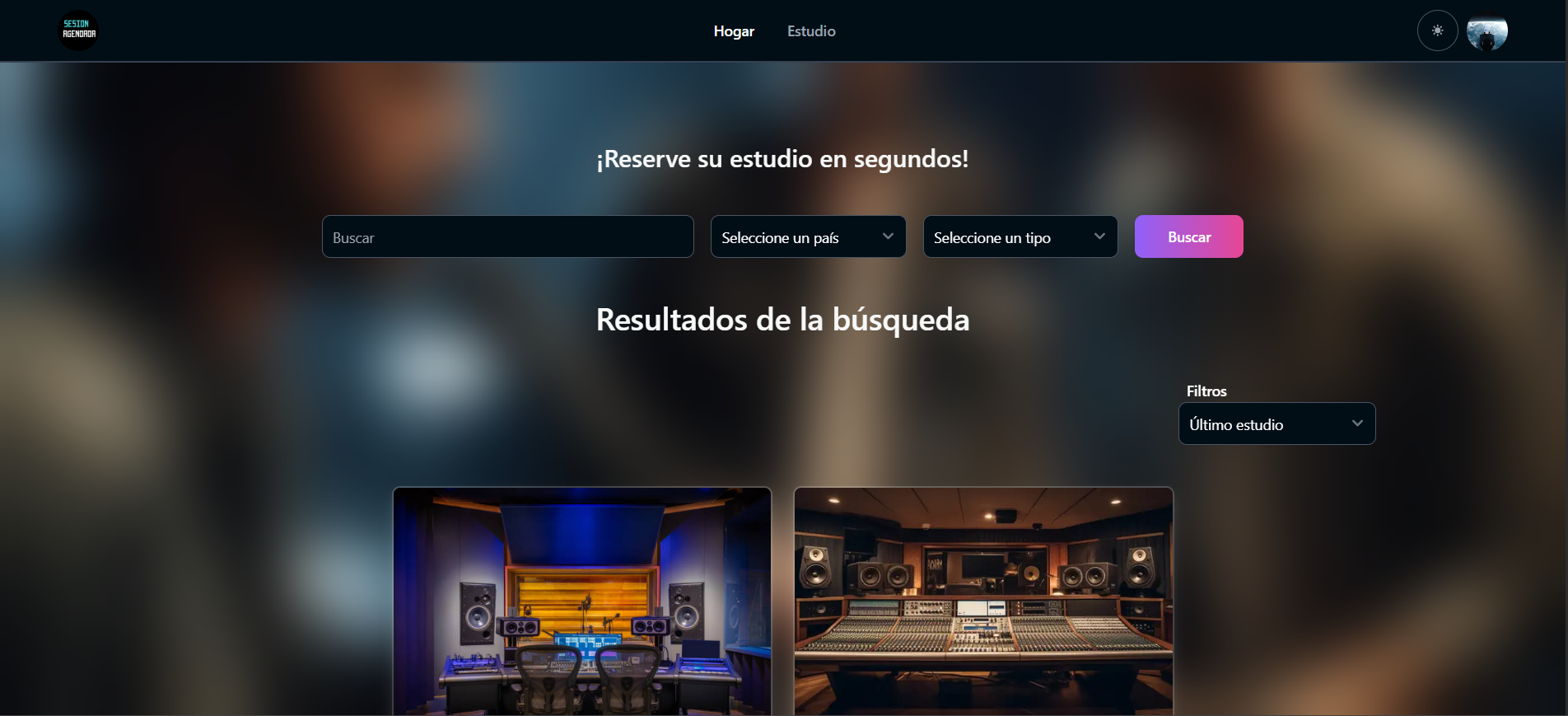 Sesion Agendada – Studio Booking preview